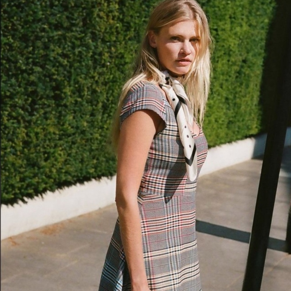 Anthropologie Plaid Dress Multi-color Size 14 
Like new condition